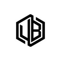 design de logotipo de letra ub na ilustração. logotipo vetorial, desenhos de caligrafia para logotipo, pôster, convite, etc. vetor