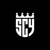 design de logotipo de carta scy na ilustração. logotipo vetorial, desenhos de caligrafia para logotipo, pôster, convite, etc. vetor