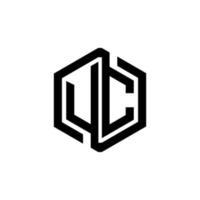 design de logotipo de carta uc na ilustração. logotipo vetorial, desenhos de caligrafia para logotipo, pôster, convite, etc. vetor