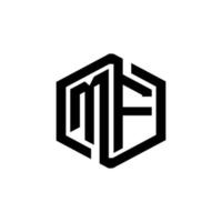 design de logotipo de carta mf na ilustração. logotipo vetorial, desenhos de caligrafia para logotipo, pôster, convite, etc. vetor