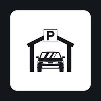ícone de estacionamento, estilo simples vetor