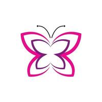 logotipo da beleza da borboleta vetor