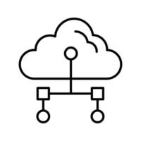 ícone de vetor de nuvem de internet
