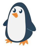 personagem de pinguim fofo. estilo cartoon, doodle simples. fundo branco isolado. ilustração vetorial de inverno. para modelo, impressão, adesivo, etc. ilustração vetorial vetor