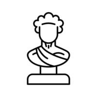 ícone de vetor de estátua