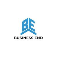 letra inicial abstrata logotipo be ou eb na cor azul isolado em fundo branco aplicado para logotipo de negócios e consultoria também adequado para marcas ou empresas com nome inicial eb ou be. vetor