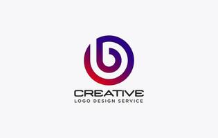letras iniciais b ou ideias de logotipo de círculo azul, modelo de design de logotipo de inspiração vetor