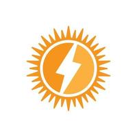 ilustração das imagens do logotipo da energia solar vetor