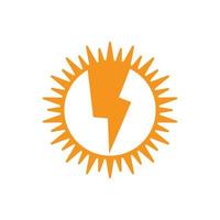 ilustração das imagens do logotipo da energia solar vetor