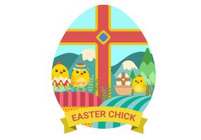 Easter Chicks Ilustração vetor