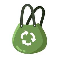 saco reutilizável verde vetor