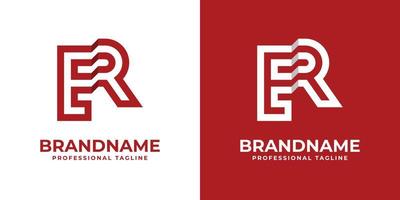 logotipo moderno da letra er, adequado para qualquer empresa ou identidade com as iniciais er re. vetor