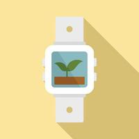 ícone de relógio de agricultura, estilo simples vetor
