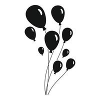 ícone de balões, estilo simples vetor