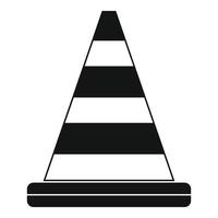 ícone de cone de estrada, estilo simples vetor