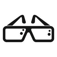 ícone de óculos de cinema, estilo simples vetor