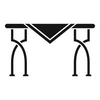 ícone de mesa de jardim de metal, estilo simples vetor