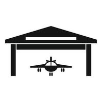 ícone do hangar de armazenamento, estilo simples vetor