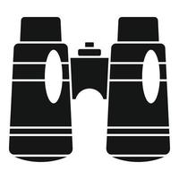 ícone binocular do acampamento, estilo simples vetor