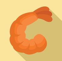 ícone de cauda de camarão, estilo simples vetor