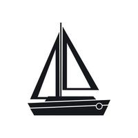 ícone de barco pequeno, estilo simples vetor
