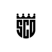 design do logotipo da carta scd na ilustração. logotipo vetorial, desenhos de caligrafia para logotipo, pôster, convite, etc. vetor