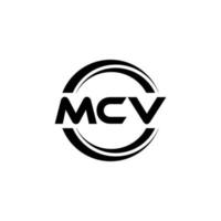 design de logotipo de carta mcv na ilustração. logotipo vetorial, desenhos de caligrafia para logotipo, pôster, convite, etc. vetor