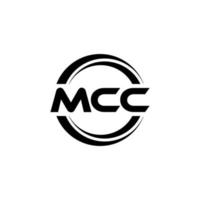 design de logotipo de carta mcc na ilustração. logotipo vetorial, desenhos de caligrafia para logotipo, pôster, convite, etc. vetor