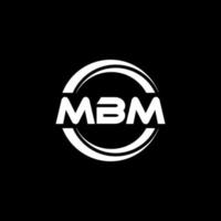 design de logotipo de carta mbm na ilustração. logotipo vetorial, desenhos de caligrafia para logotipo, pôster, convite, etc. vetor