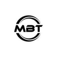 design de logotipo de carta mbt na ilustração. logotipo vetorial, desenhos de caligrafia para logotipo, pôster, convite, etc. vetor