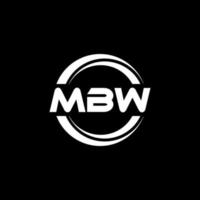 design de logotipo de letra mbw na ilustração. logotipo vetorial, desenhos de caligrafia para logotipo, pôster, convite, etc. vetor