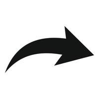 ícone de seta em vetor preto simples