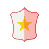 escudo com ícone de estrela, estilo simples vetor