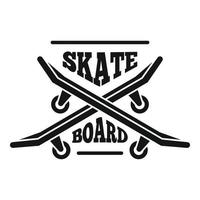 logotipo de skate hipster, estilo simples vetor