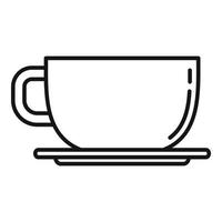 ícone da xícara de café, estilo de estrutura de tópicos vetor