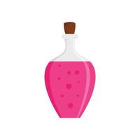 ícone de garrafa rosa de poção, estilo simples vetor