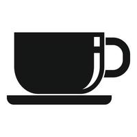 ícone da xícara de café do serviço de quarto, estilo simples vetor