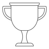 linha fina de vetor de ícone de prêmio de xícara