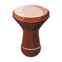 darbuka, ícone de instrumento musical percussivo vetor