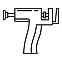 ícone de arma perfurante, estilo de estrutura de tópicos vetor