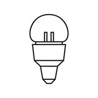 ícone de lâmpada refletora, estilo de estrutura de tópicos vetor