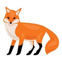 ícone da raposa da floresta, estilo cartoon vetor