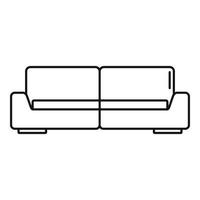 ícone de sofá moderno, estilo de estrutura de tópicos vetor