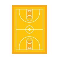 ícone da arena de basquete do esporte, estilo simples vetor