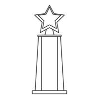 linha fina de vetor de ícone de prêmio estrela
