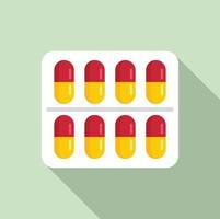 ícone do pacote de pílulas de sarampo, estilo simples vetor