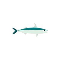 ícone de peixe saury em estilo simples vetor