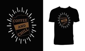 design de camiseta de café e frio vetor