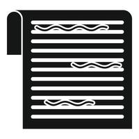 ícone de revisão de papel, estilo simples vetor