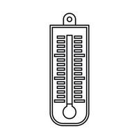 ícone de termômetro, estilo de estrutura de tópicos vetor